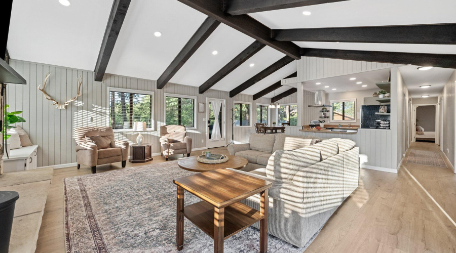 Great Room into Kitchen and Dining Room