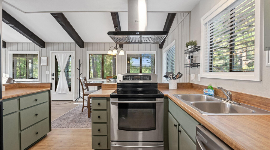Kitchen into Dining and Front Door