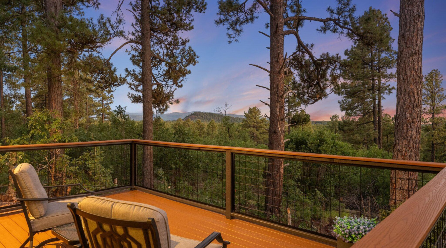 Twilight Views off Primary Bedroom