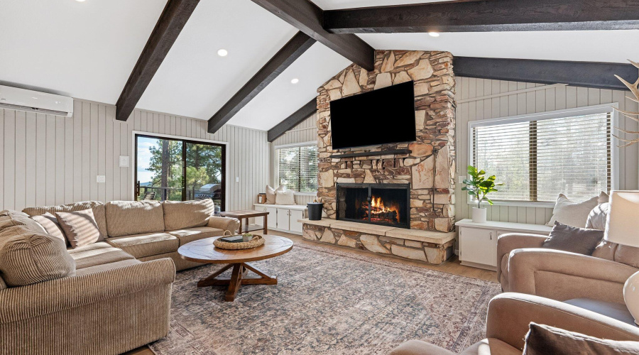 Great Room with Oversized Fireplace and