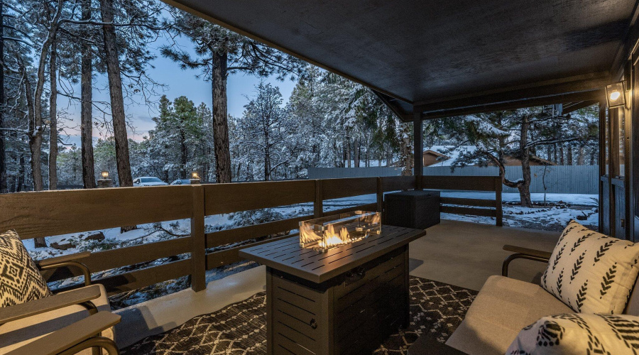 Twilight Covered Porch