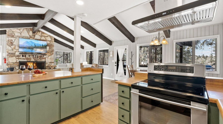 Kitchen into Great Room and Dining