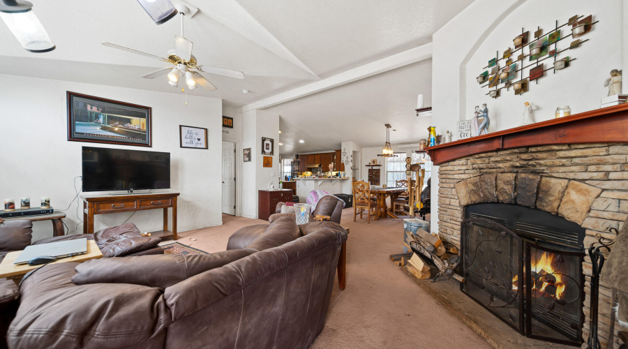 Living Room with Fire Place