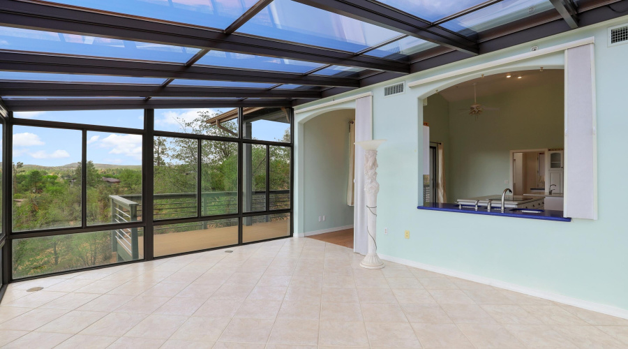 Glass Deck into house