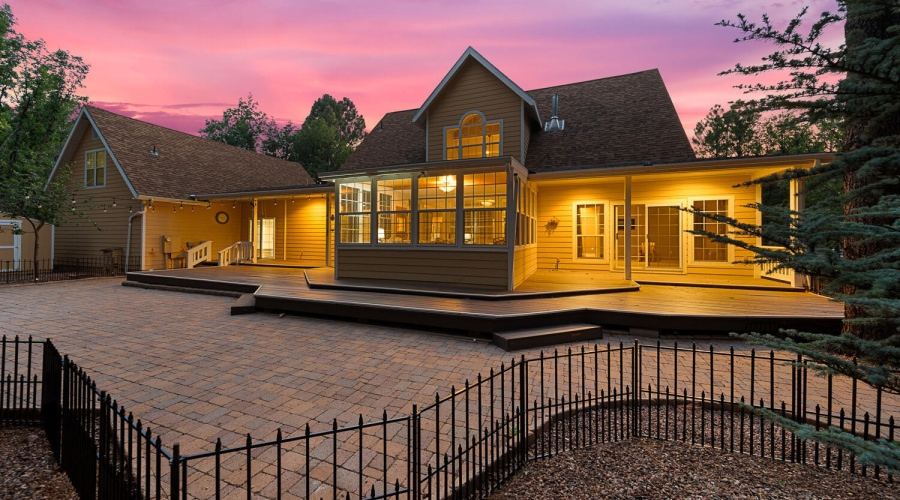 H back twilight view