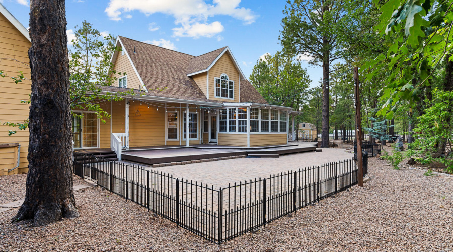 H back patio and sunroom