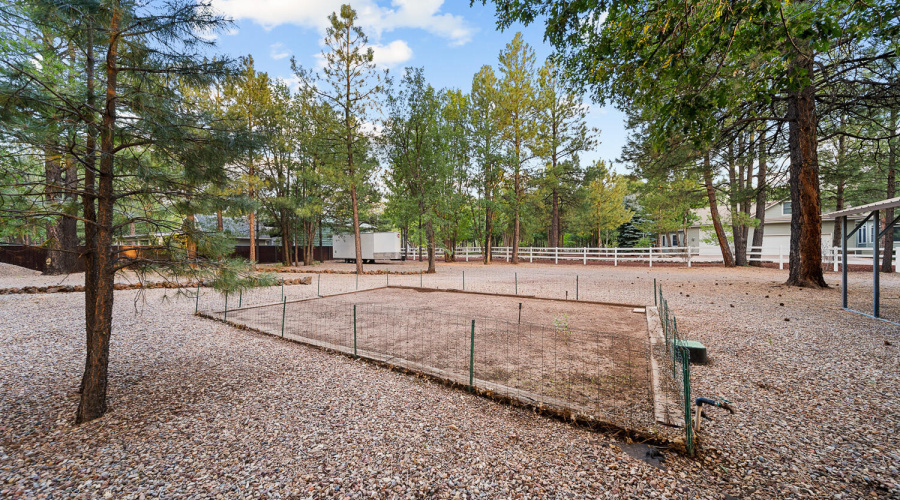 H backyard garden area