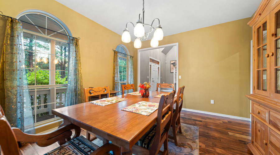 H dining room view to front entry