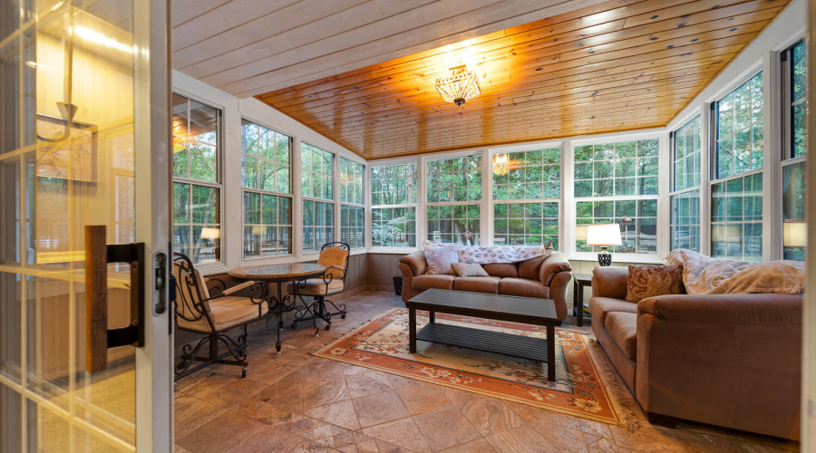 H sunroom off living room