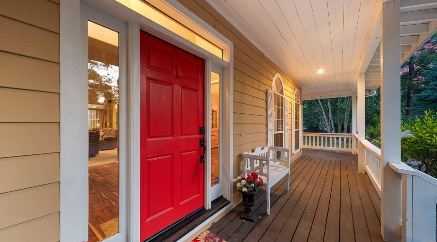 H front door twilight