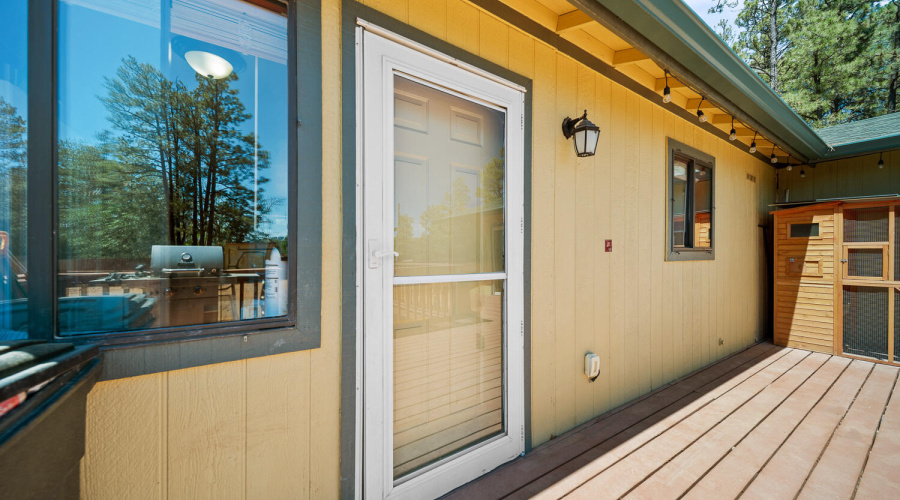 Door Onto Back Deck from kitchen