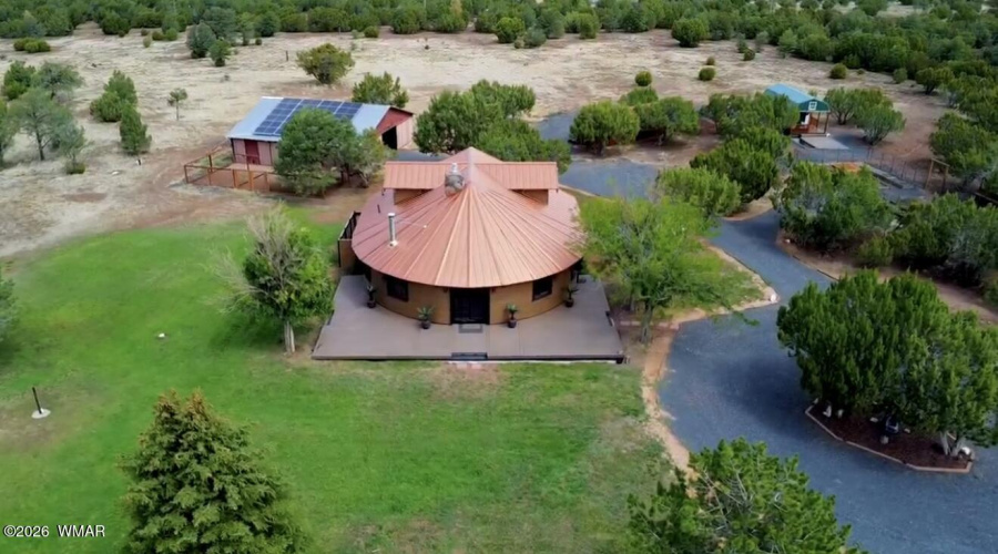 Home with barn to left