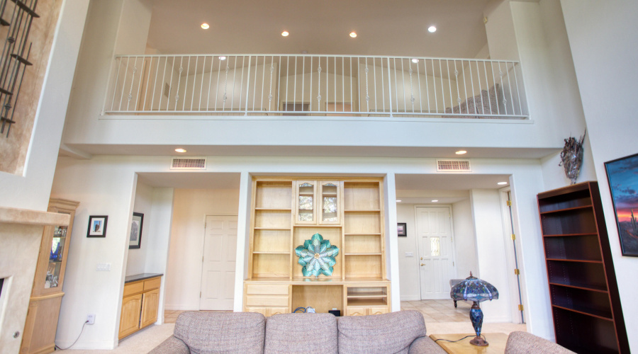 View of the Living Area up to the Loft