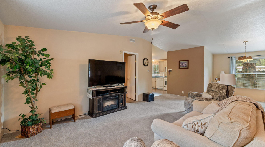 Living room facing kitchen