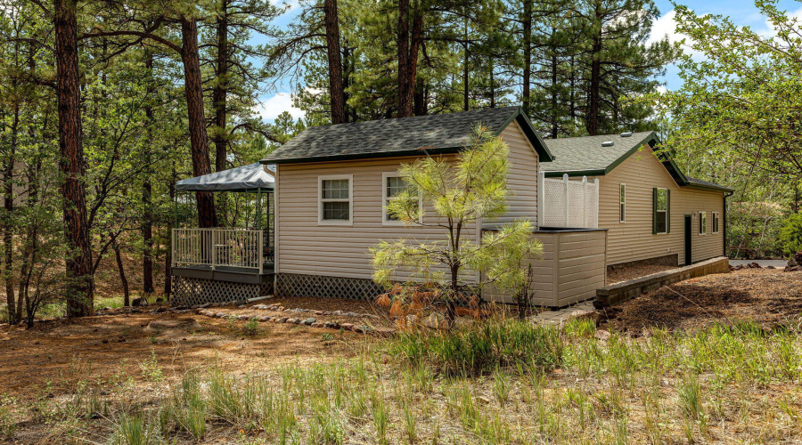 Rear view from additional acreage
