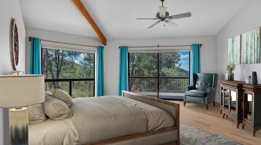 Virtually Staged Primary Bedroom