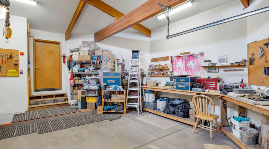 Oversized Garage with Work Space