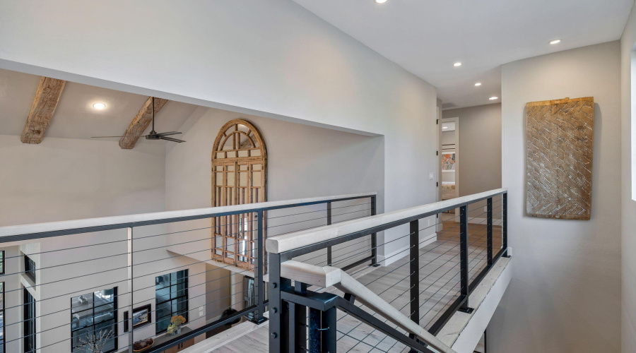 Bridge to upper bedrooms