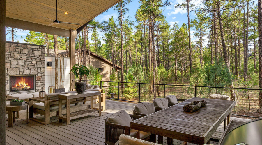 Fully covered back deck