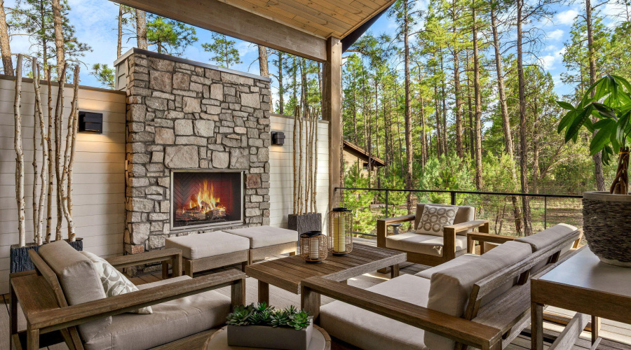 Fully covered back deck