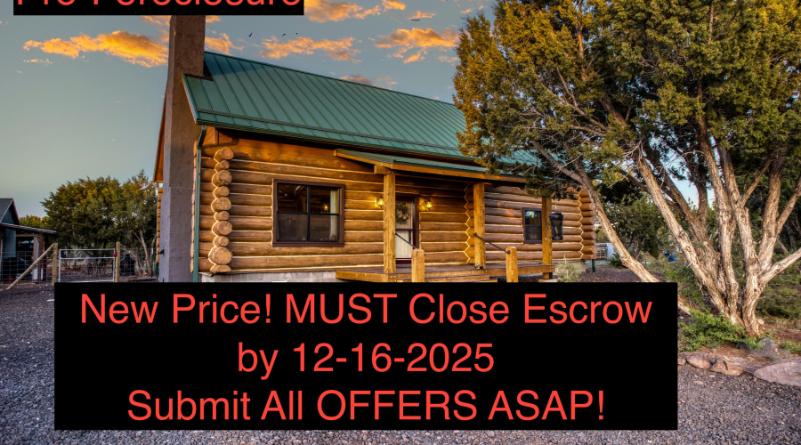 Full Log Cabin on 8+ Acres Under $500k!