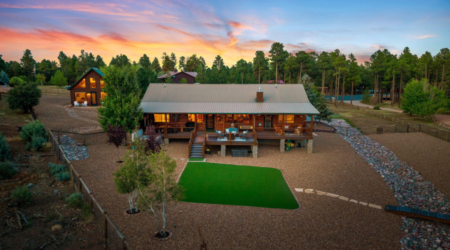 AERIAL VIEW AT SUNSET