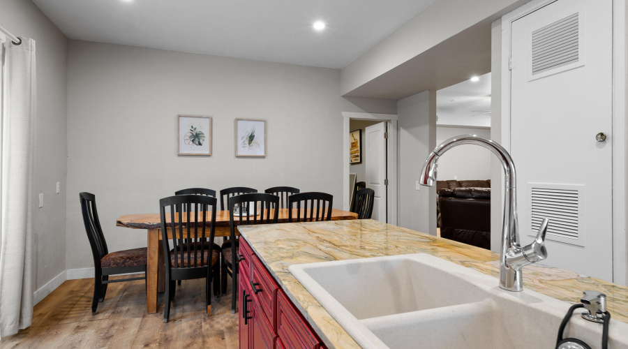 Kitchen Island and Dining Area