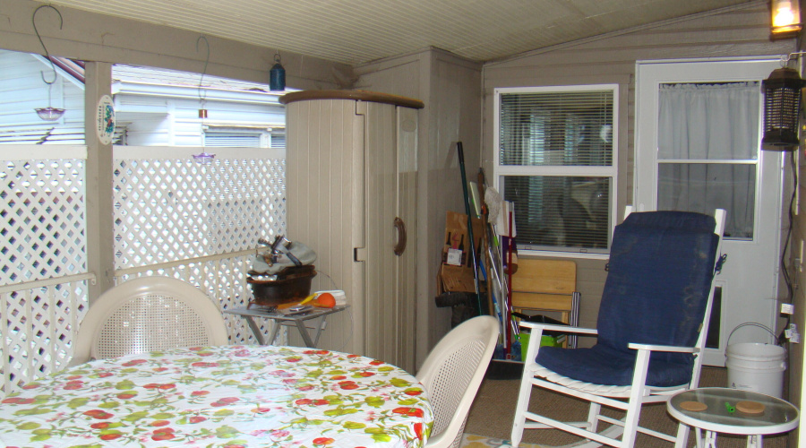 Covered deck with storage