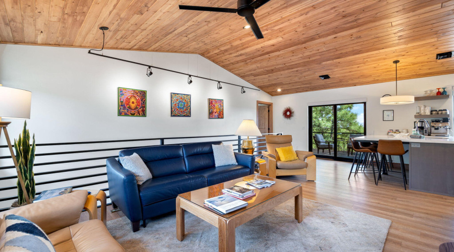 Guest House Living to Kitchen