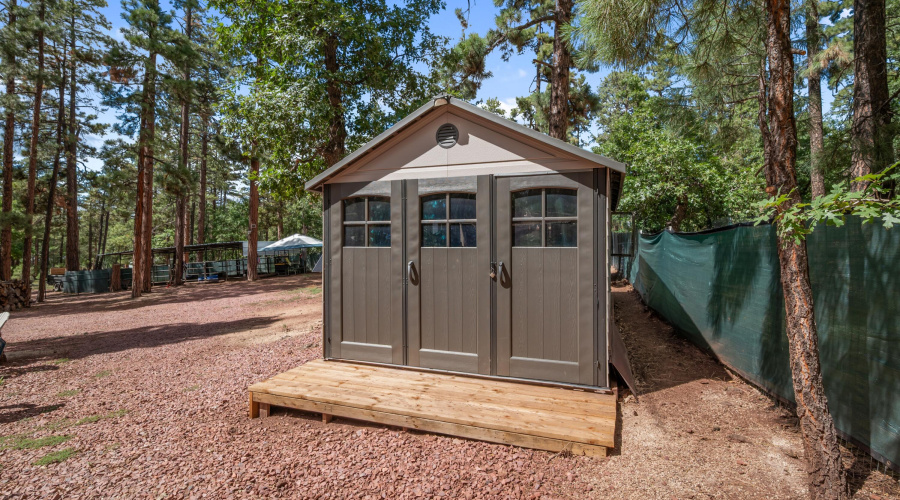 Shed used as bunkhouse