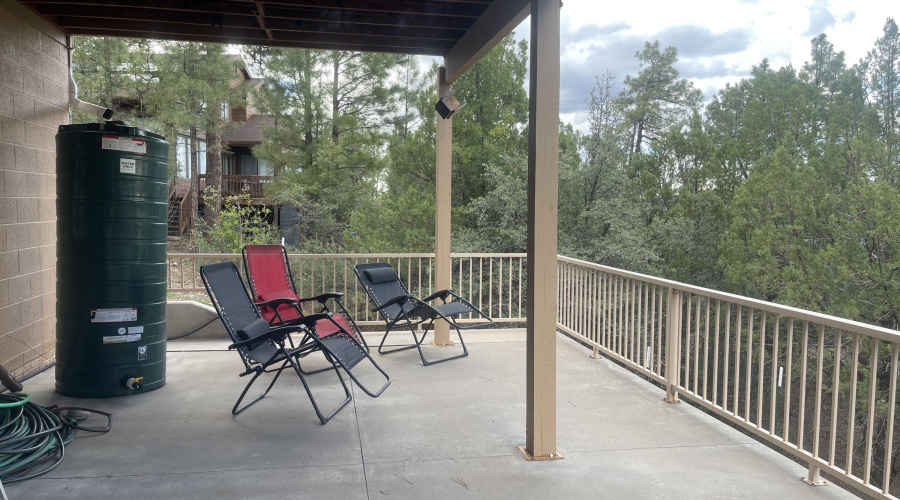 200 Gal Water Tank on Patio