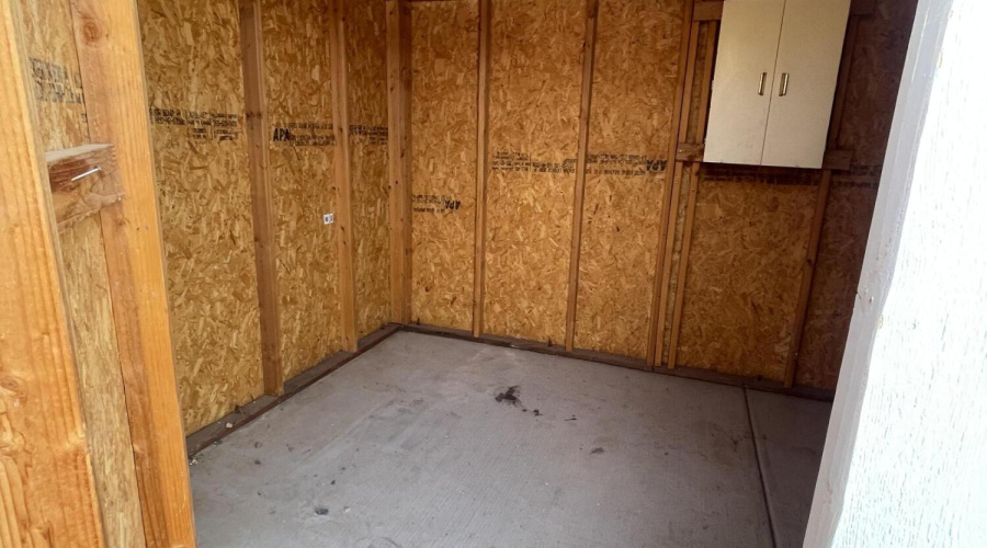 Inside storage building