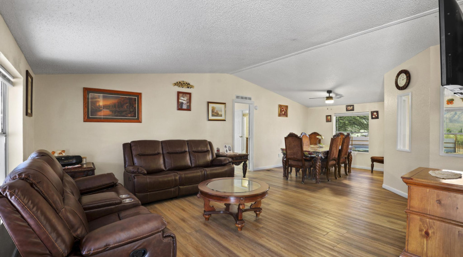 living room and dining