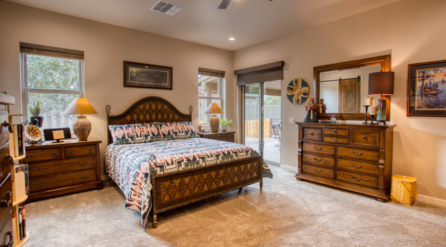 Large Primary w/ Door to Patio