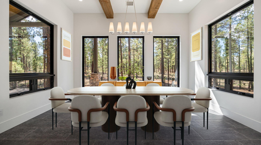 Digitally Staged Dining Room