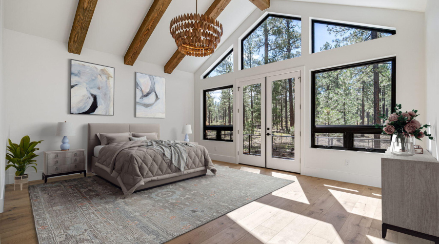 Digitally Staged Master Bedroom