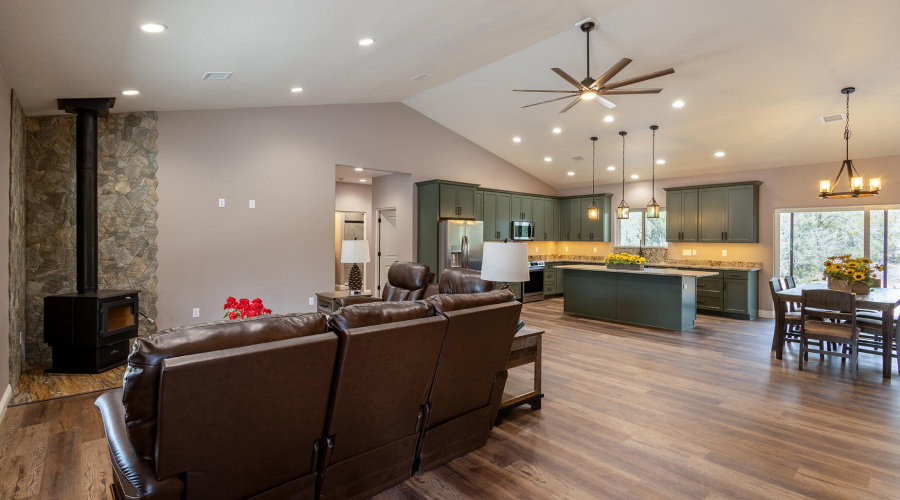 Spacious open concept layout