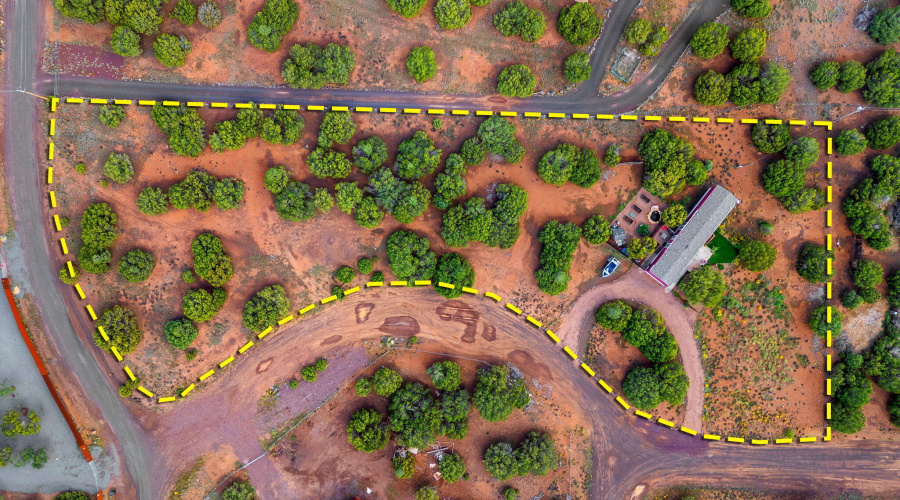 3 N - Ariel approx. property lines