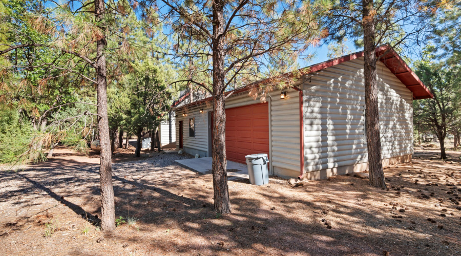 Garage and game area
