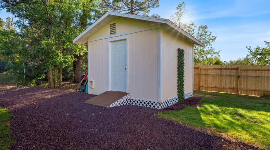 Utility Shed in Backyard