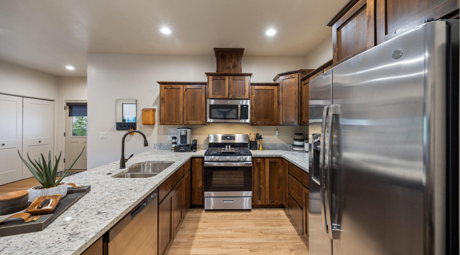 Stainless Steel Appliances in Kitchen