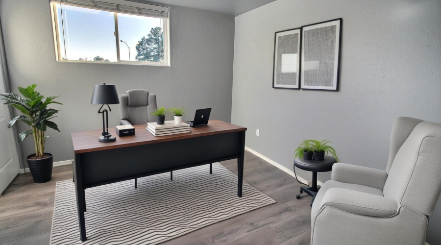 Upstairs Bedroom Office Style