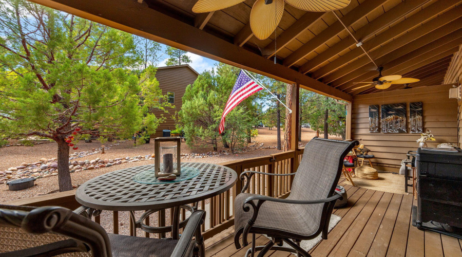 Oversized covered back deck