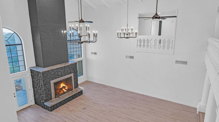 2nd floor looking down at living room