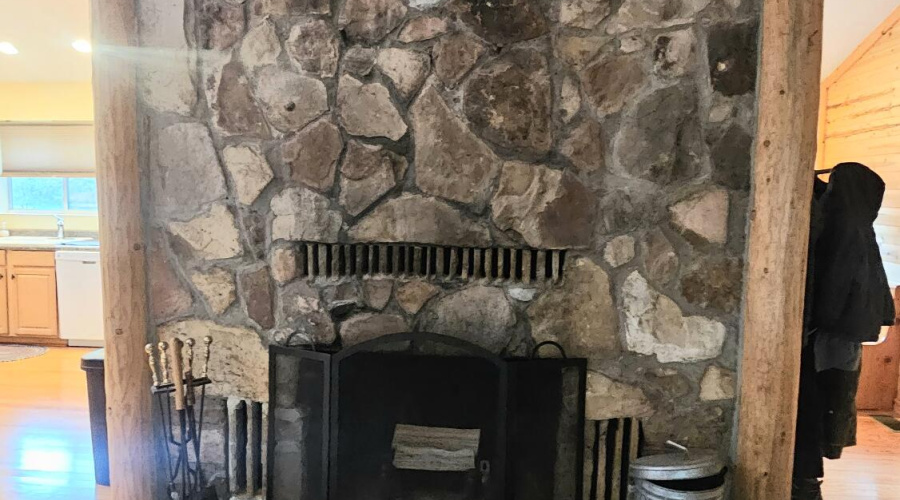 UNIQUE ROCK FIREPLACE!