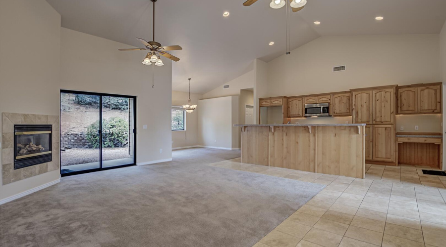 Living room view from front door