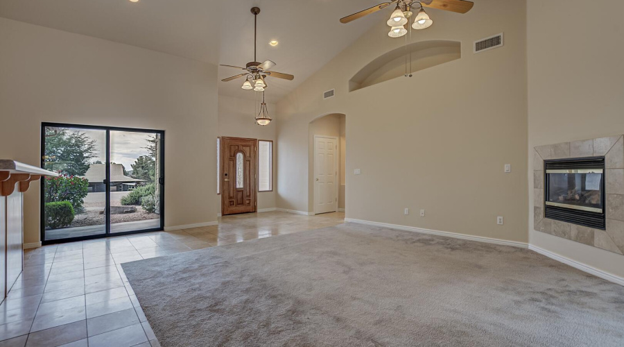 Living room view from back door