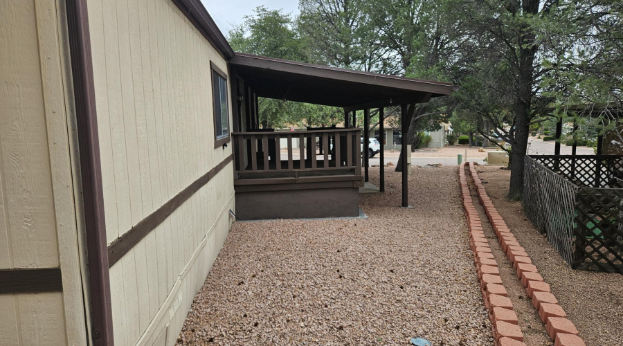 Carport from back yard