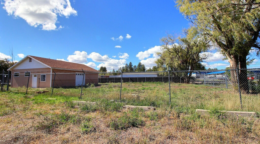 Fenced Yard Area w/ Garage