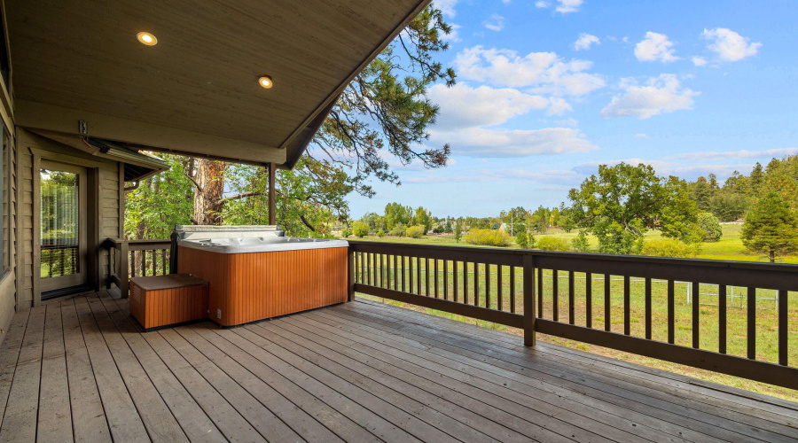 Hot Tub under the Covered Deck